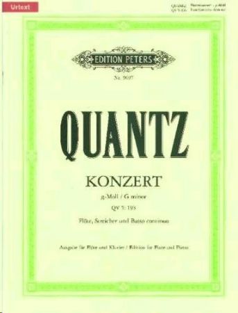 Slika QUANTZ:KONZERT G-MOLL QV5:193 FLUTE AND PIANO