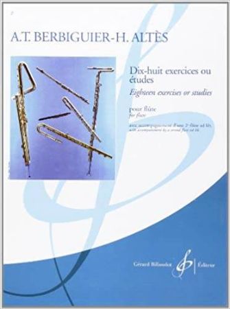 Slika BERBIGUIER:18 EXERCICES OR STUDIES FLUTE