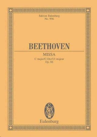 Slika BEETHOVEN:MISSA C-DUR OP.86 SCORE