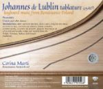 JOHANNES DE LUBLIN:KEYBOARD MUSIC FROM RENAISSANCE POLAND