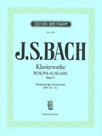 BACH J.S/BUSONI:DREISTIMMIGE INVENTIONEN