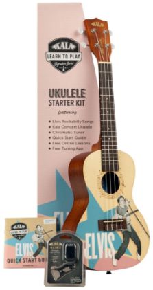 KALA CONCERT UKULLELE Learn To Play Elvis Rockabilly, kit