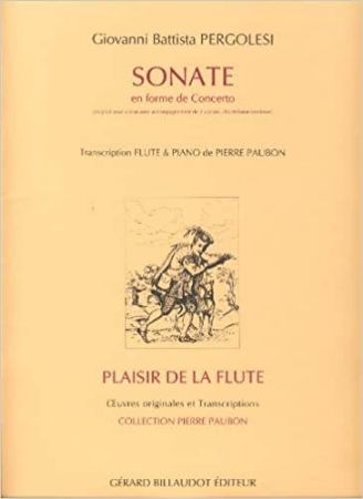 PERGOLESI:SONATE EN FORME DE CONCERT FLUTE ET PIANO