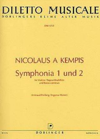 KEMPIS:SYMPHONIA 1 UND 2 FUR VIOLINE/SOPRANBLOCKFLOTE UND BASSO CON.