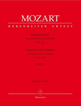 MOZART:CONCERTO IN C MAJOR NO.25 KV 503 FULL SCORE