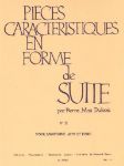 DUBOIS:PIECES CARACTERISTIQUES EN FORME DE SUITE NO.2 SAXOPHONE ET PIANO