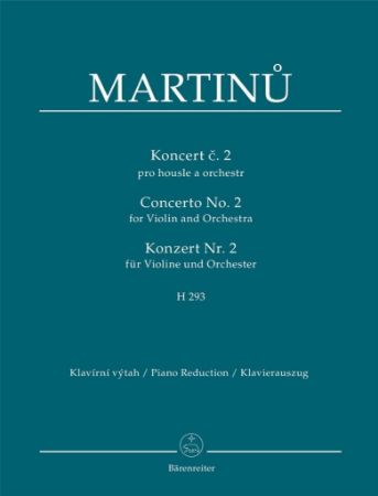 MARTINU:VIOLIN CONCERTO NO.2 H 293 VIOLIN & PIANO