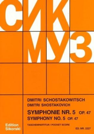 SHOSTAKOVICH:SYMPHONY NO.5, STUDY SCORE