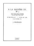 DELECLUSE J.:A LA MANIERE DE NO.2