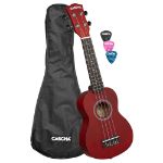 CASCHA Soprano Ukulele Linden Red incl.bag HH3961