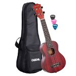 CASCHA Soprano Ukulele Mahogany Red incl.bag HH 2263