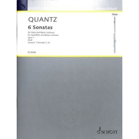 QUANTZ:6 SONATAS OP.1/ 1-3 FLUTE VOL.1 FLUTE AND PIANO