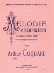 COQUARD:MELODIE ET SCHERZETTO CLARINETTE ET PIANO