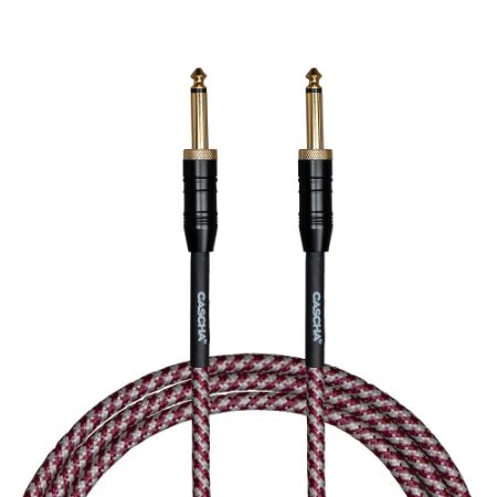 Cascha kitarski kabel Professional Line Guitar Cable, Straight, Tweed Red, 6m