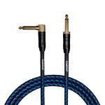 Cascha kitarski kabel Professional Line Guitar Cable, Angled, Tweed Blue, 6m