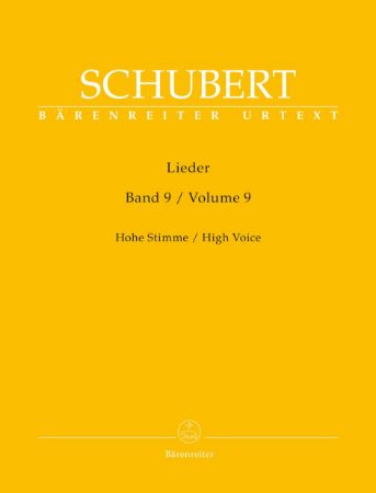 SCHUBERT:LIEDER HIGH VOICE AND PIANO VOL.9