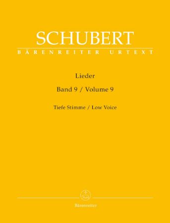 SCHUBERT:LIEDER LOW VOICE AND PIANO VOL.9