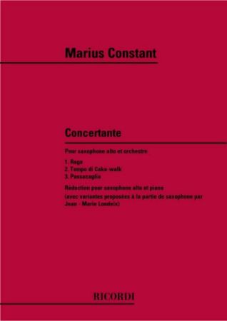 CONSTANT:CONCERTANTE SAXOPHONE ALTO ET PIANO