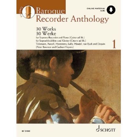 BAROQUE RECORDER ANTHOLOGY FOR SOPRAN RECORDER AND PIANO VOL.1 + AUDIO ACCESS