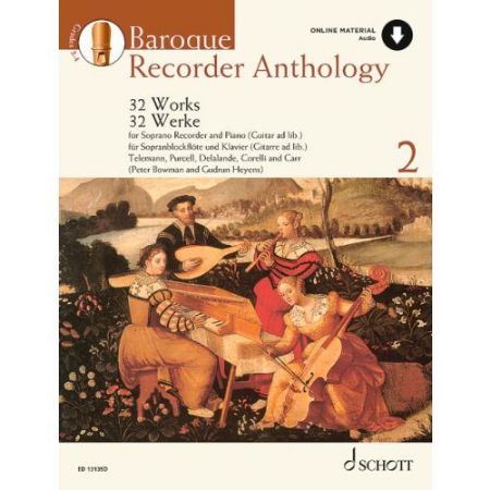 BAROQUE RECORDER ANTHOLOGY FOR SOPRAN RECORDER AND PIANO VOL.2 + AUDIO ACCESS