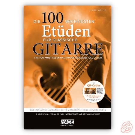 WEIJIE:DIE 100 WICHTIGSTEN ETUDEN FUR KLASSISCHE GITARRE + AUDIO ACCESS