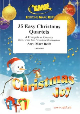 35 EASY CHRISTMAS QUARTETS 4 TRUMPETS OR CORNET