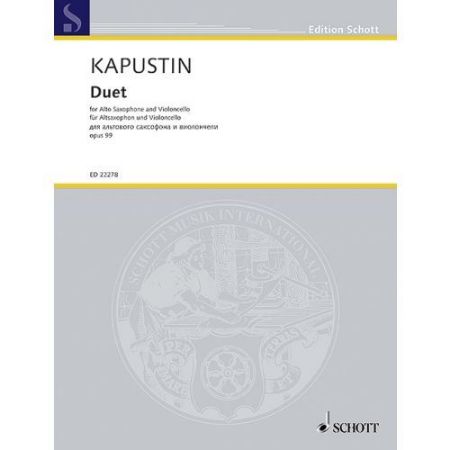 KAPUSTIN:DUET FOR ALTO SAXOPHONE AND VIOLOCELLO