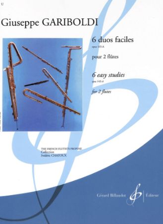 GARIBOLDI:6 DUOS FACILES/6 EASY STUDIES OP.145-A FOR 2 FLUTES