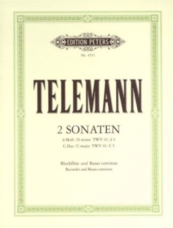 TELEMANN:2 SONATEN D-MOLL,C-DUR TWV 41:d4 & TWV41:C5 RECORDER(OR FLUTE) AND CON.