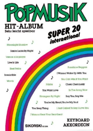 POPMUSIK HIT-ALBUM SUPER 20 INTERNATIONAL 1 AKKORDEON OR KEYBOARD