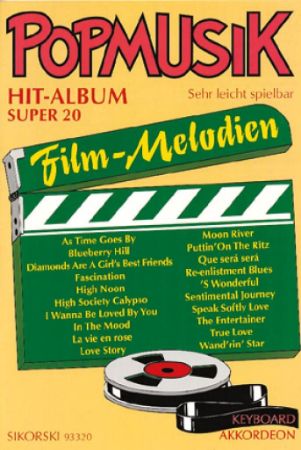 POPMUSIK HIT-ALBUM SUPER 20 FILM MELODIEN AKKORDEON OR KEYBOARD