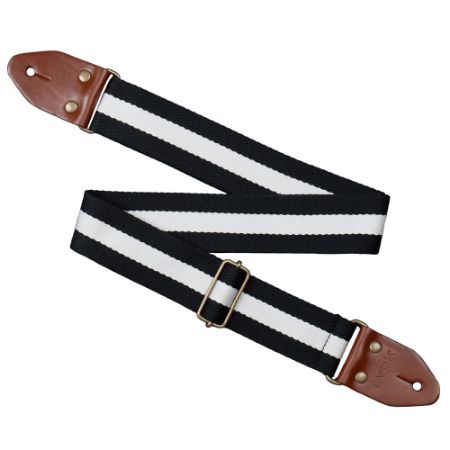 CASCHA PAS ZA KITARO Guitar Strap Cotton - Black & White